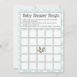 Leuk Panda Beren Baby shower Bingo spel Kaart