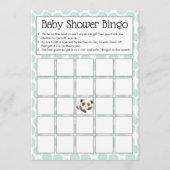 Leuk Panda Beren Baby shower Bingo spel Kaart (Voorkant)