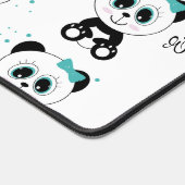 Leuk Panda Patroon (Mint Groen) Bureaumat (Hoek)