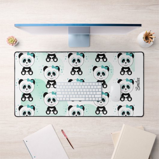 Leuk Panda Patroon (Mint Groen) Bureaumat (Kantoor 1)