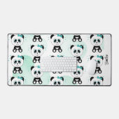 Leuk Panda Patroon (Mint Groen) Bureaumat (Keyboard & Muis)