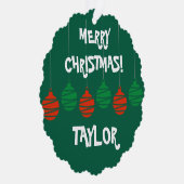 Leuk papier Kerst ornament kaart met envelop (Rechts)