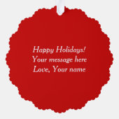 Leuk papier Kerst ornament kaart met envelop (Achterkant)