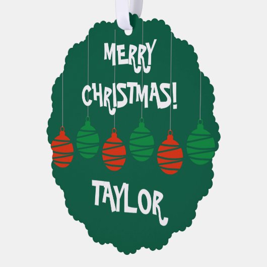 Leuk papier Kerst ornament kaart met envelop (Links)