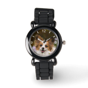 Leuk Papillon Spaniel Foto Hondenliefhebbers wijze Horloge