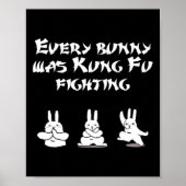 Leuk Pasen Elk konijn was Kung Fu vechtkarate Poster (Voorkant)