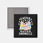 Leuk Pasen Met Mijn Gnomies Gelukkig Pasen Gnome B Magneet (Voorkant / Achterkant)