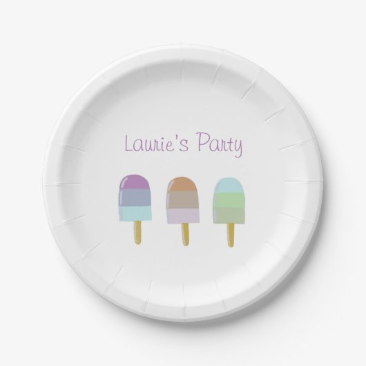 Leuk Pastel Papier Bord 7 "Popsicle Design (Voorkant)