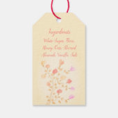 Leuk pastelbloemig ingrediëntenlabel cadeaulabel (Achterkant)