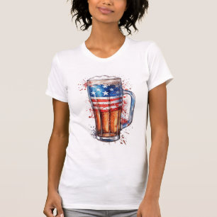 Leuk Patriottisch Bier T-shirt