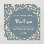  leuk patroon baby shower blauw en geel kaart (Voorkant / Achterkant)