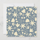  leuk patroon baby shower blauw en geel kaart (Achterkant)