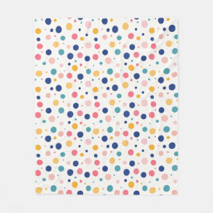 Leuk patroon Kleurrijke Cirkels Polka Dots Fleece Deken
