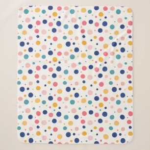 Leuk patroon Kleurrijke Cirkels Polka Dots Sherpa Deken