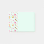 Leuk patroon met blije dieren en speelgoed post-it® notes (Voorkant)