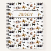 Leuk patroon met foto's van Katten en kittens naam Notitieboek (Voorkant)