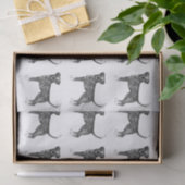Leuk patroon van een boxerhond in zwart en wit tissuepapier (Geschenk)