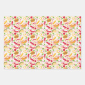 leuk patroon van gemengde fast food tegel inpakpapier vel (Voorkant)