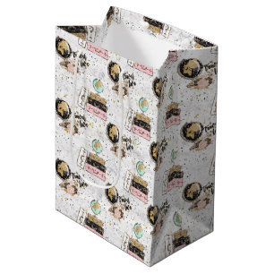leuk patroon van gevlekte reisliefhebbers medium cadeauzakje