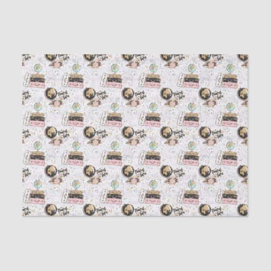 leuk patroon van gevlekte reisliefhebbers tissuepapier (Voorkant)