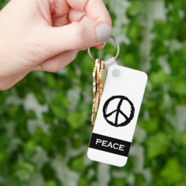 leuk PEACE-SYMBOOL MET NAAM | SLEUTELHANGER