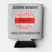 Leuk pensioen cadeau blikjeskoeler (Voorkant)