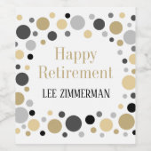 Leuk! Pensioenpartij douane Wijn Etiket (Enkel label)