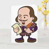 Leuk personage van William Shakespeare Kaart (Gele Bloem)