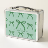 Leuk persoonlijk elegant groen lint patroon (Achterkant)