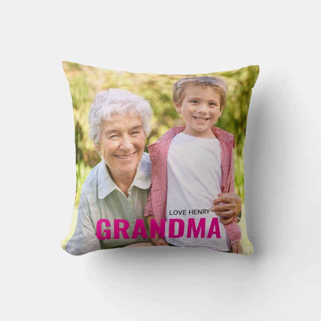 Leuk Persoonlijk Foto Cadeau OMA Geschenk Kussen (Voorkant)