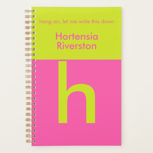 Leuk Persoonlijk Klembord Met Naaminitiaal Planner (Voorkant)