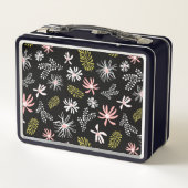Leuk Persoonlijk Metalen Lunchbox rood & zwart blo (Achterkant)