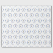 Leuk Peter Konijn Blauw Baby shower Cadeaupapier (Vlak)
