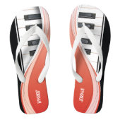 Leuk pianoontwerp met rode Swoosh Teenslippers (Voetbed)