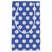 Leuk pickleball patroon blauw wit sport ballen klein cadeauzakje (Voorkant)