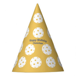Leuk pickleball patroon gepersonaliseerde tekst feesthoedjes