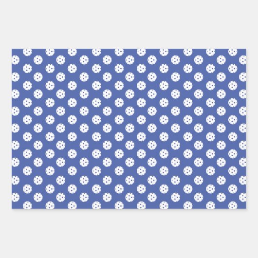 Leuk Pickleball Pattern Blauw Groen Sinaasappel Inpakpapier Vel (Voorkant 2)