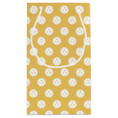 Leuk Pickleball Pattern Sinaasappel Witte Sportbal Klein Cadeauzakje (Achterkant)