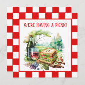 leuk picknick-feest kaart (Voorkant / Achterkant)