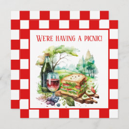 leuk picknick-feest kaart