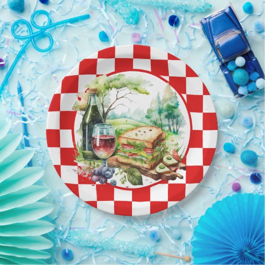 leuk picknick-feest papieren bordje (Feest)