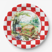 leuk picknick-feest papieren bordje (Voorkant)