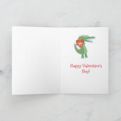 Leuk Pittig KrokodilleValentijn Feestdagen Kaart (Binnen)