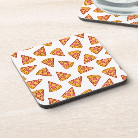 Leuk Pizza Slice Patroon Bier Onderzetter (Linkerzijde)