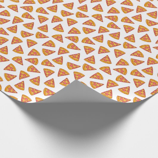 Leuk Pizza Slice Patroon Cadeaupapier (Hoek)