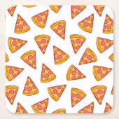 Leuk Pizza Slice Patroon Kartonnen Onderzetters (Voorkant)