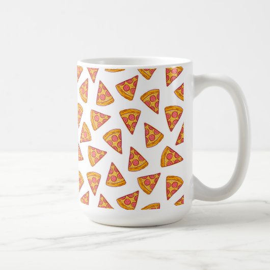 Leuk Pizza Slice Patroon Koffiemok (Rechts)