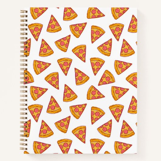 Leuk Pizza Slice Patroon Notitieboek (Voorkant)