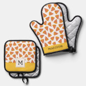 Leuk Pizza Slice Patroon Ovenwant & Pannenlap Set (Voorkant / Achterkant)