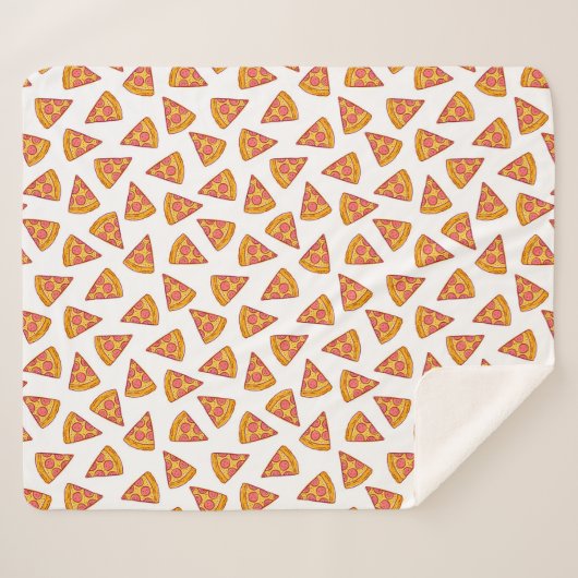 Leuk Pizza Slice Patroon Sherpa Deken (Voorkant (horizontaal))